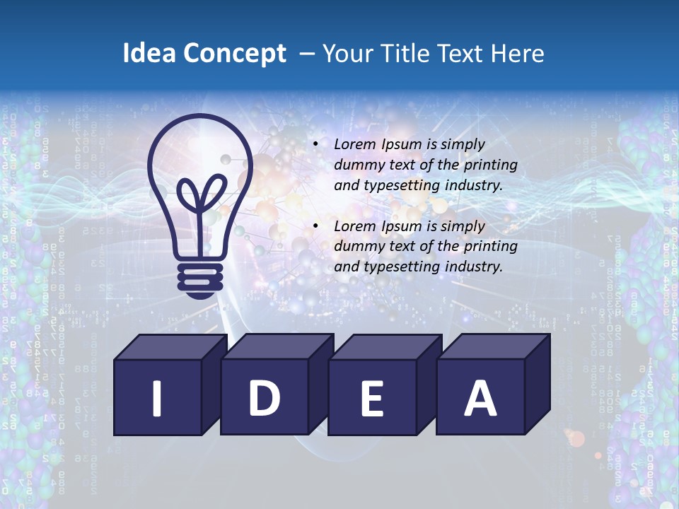 Future Molecule Thought PowerPoint Template