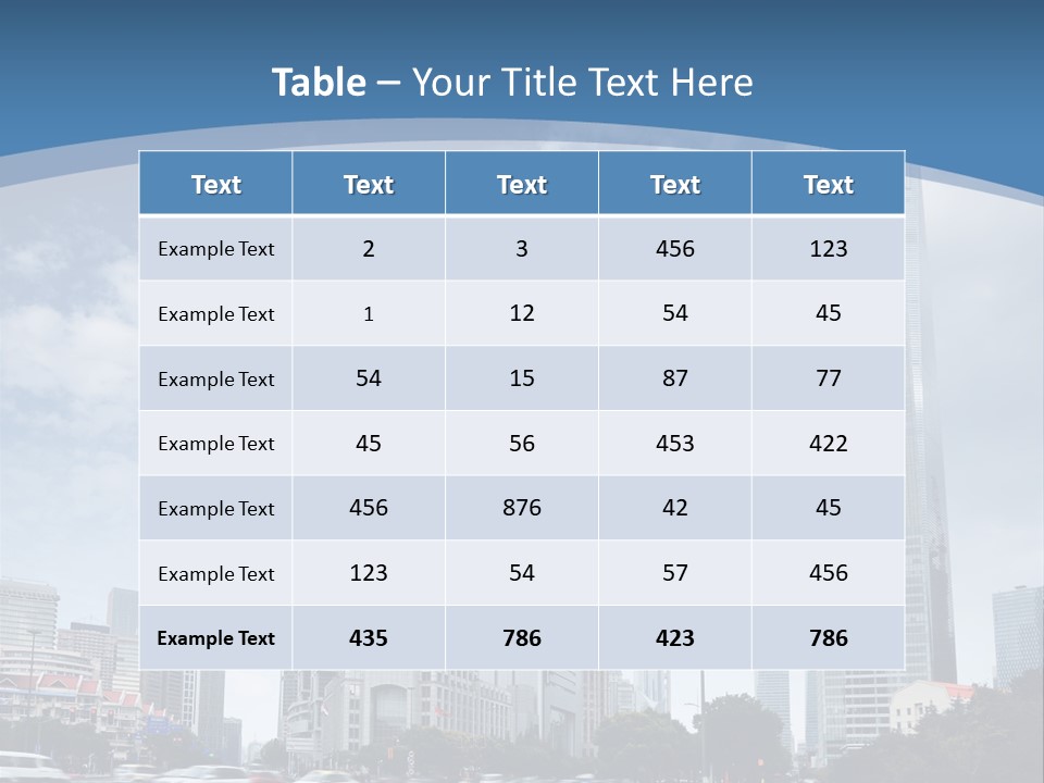 Sky Outdoor Blue PowerPoint Template