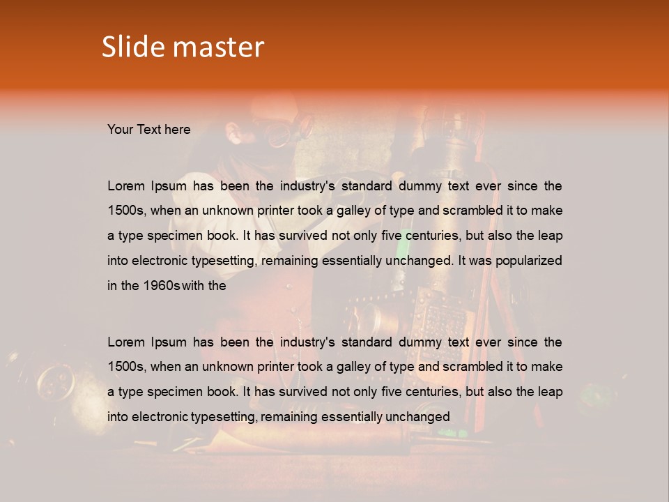 Masque Engrenage Concept PowerPoint Template