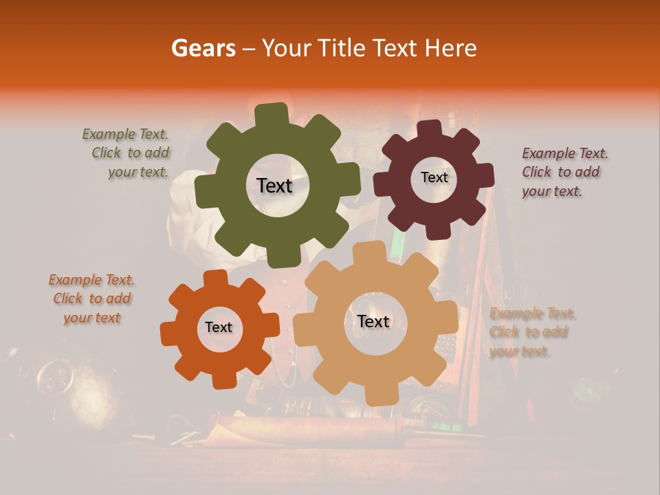 Masque Engrenage Concept PowerPoint Template