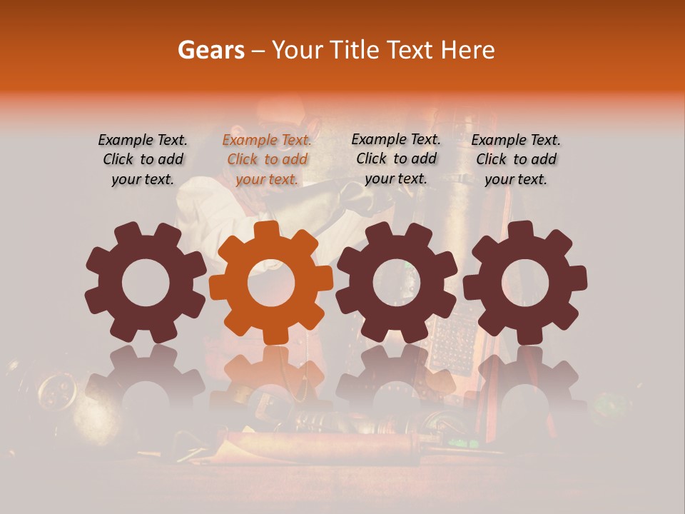 Masque Engrenage Concept PowerPoint Template