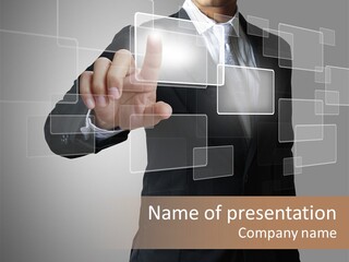 Connectivity New Hand PowerPoint Template