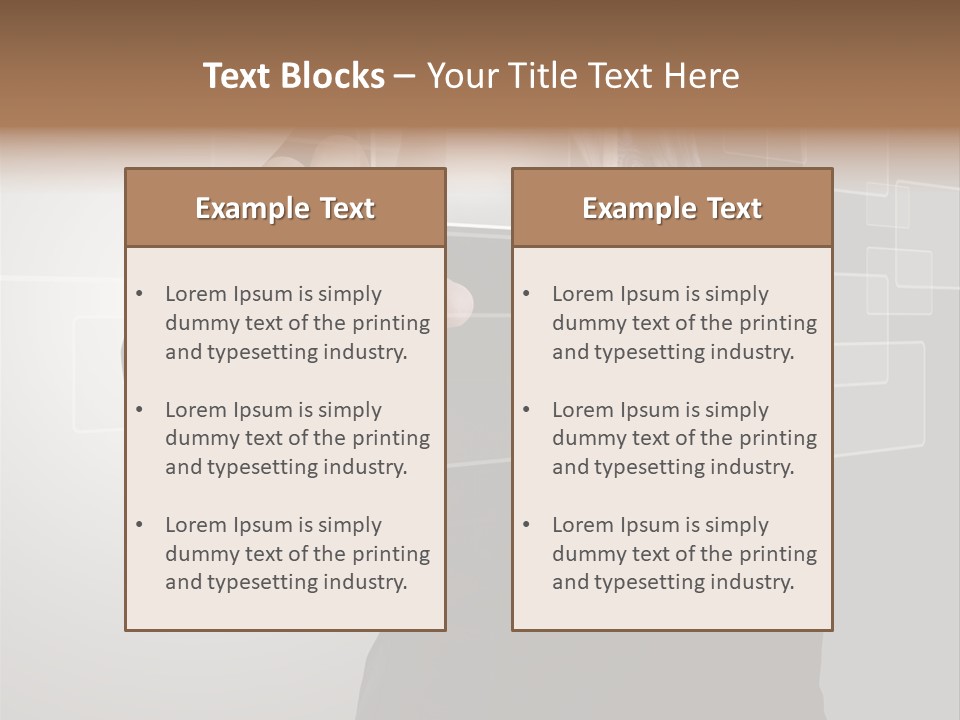 Connectivity New Hand PowerPoint Template
