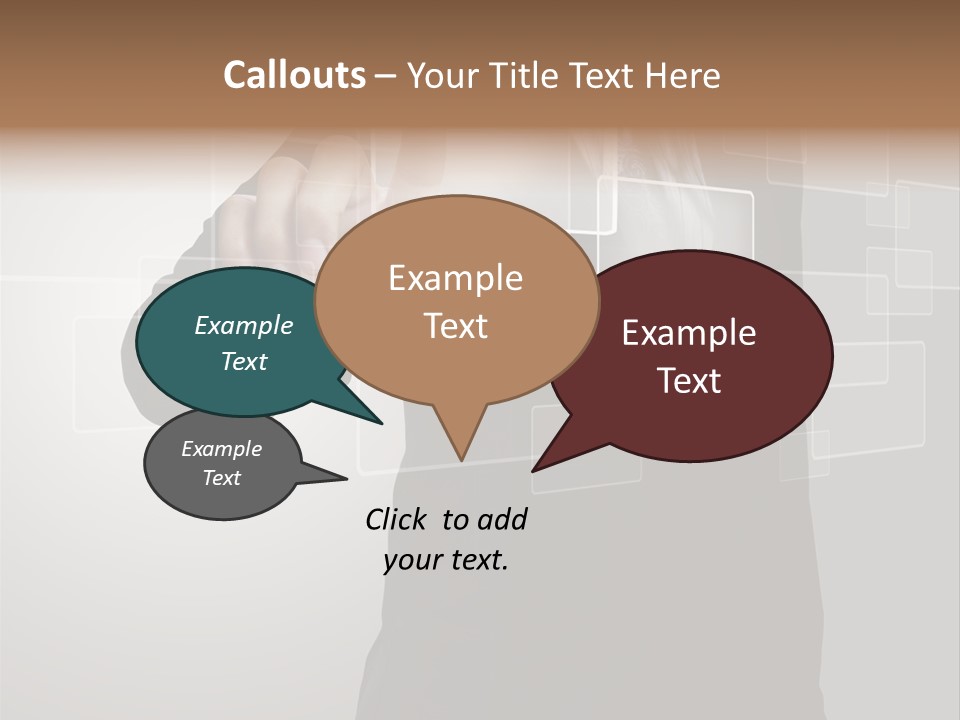 Connectivity New Hand PowerPoint Template