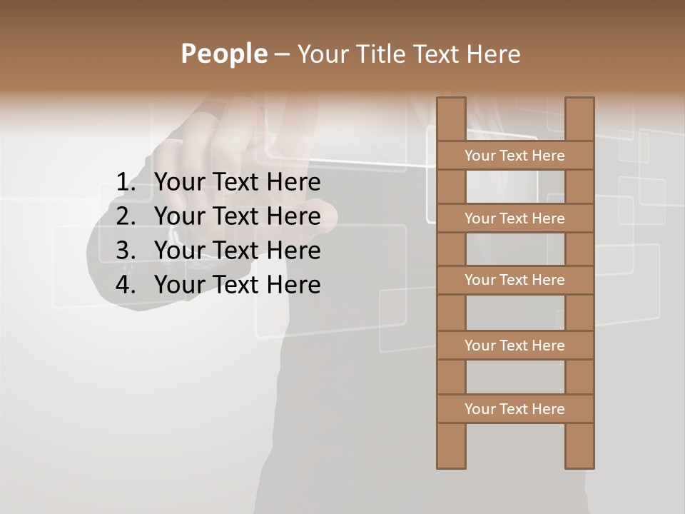 Connectivity New Hand PowerPoint Template