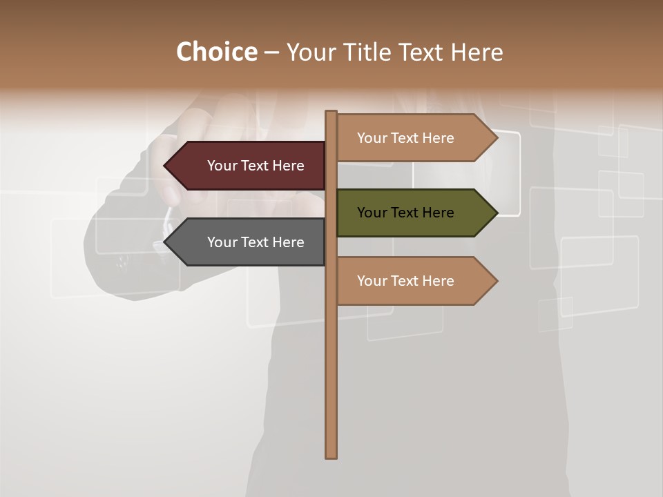 Connectivity New Hand PowerPoint Template