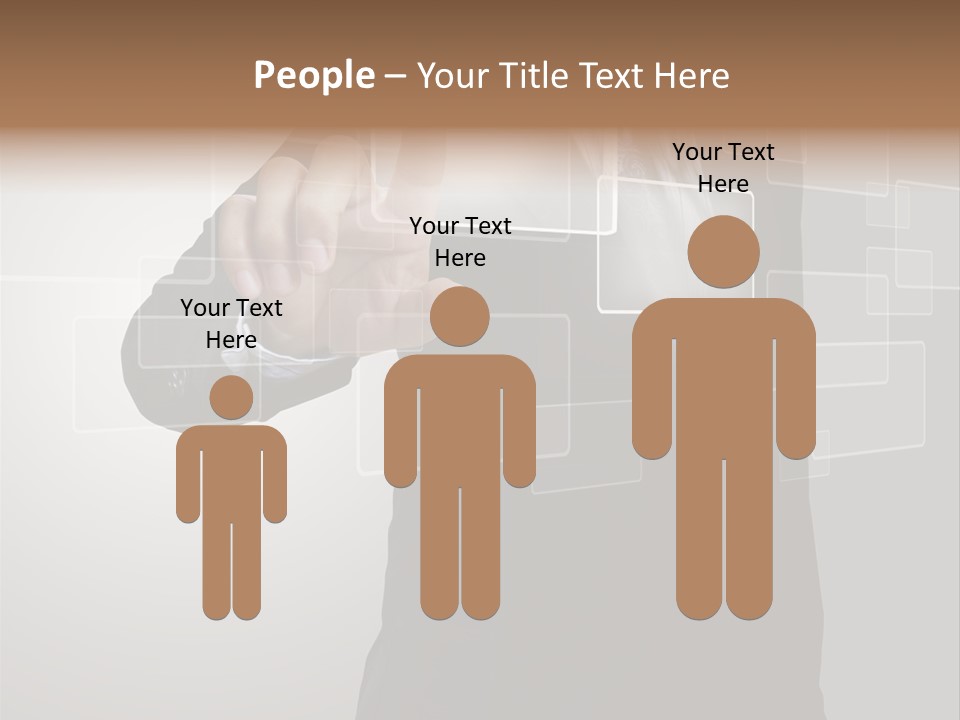 Connectivity New Hand PowerPoint Template