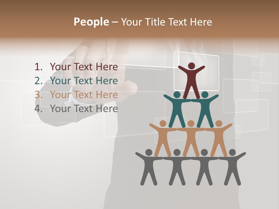 Connectivity New Hand PowerPoint Template