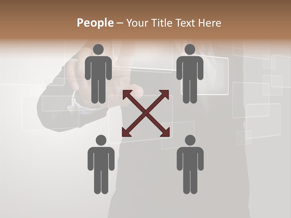 Connectivity New Hand PowerPoint Template