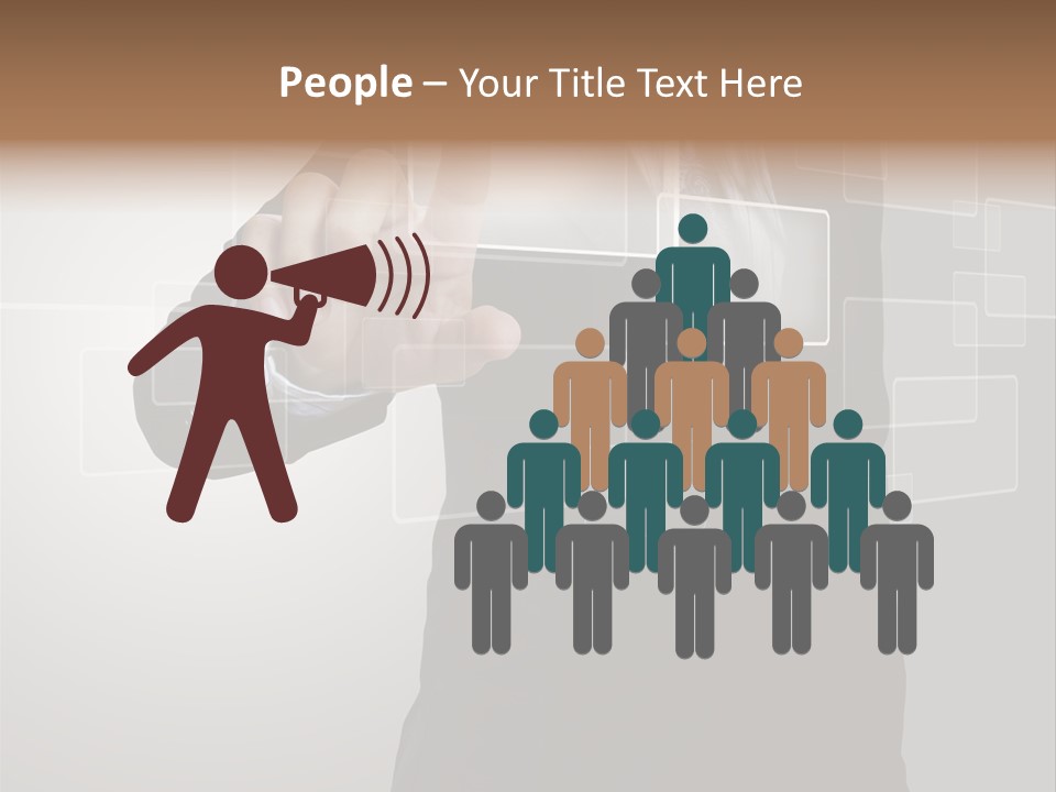 Connectivity New Hand PowerPoint Template