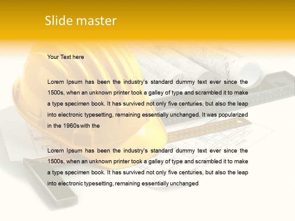 Roll Yellow Drawing PowerPoint Template