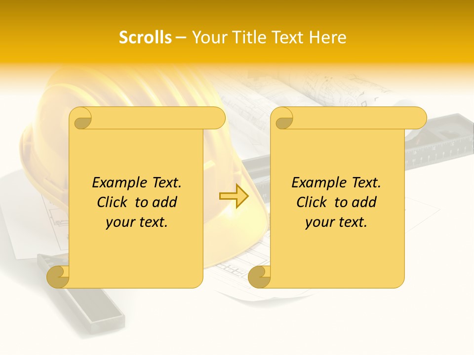 Roll Yellow Drawing PowerPoint Template
