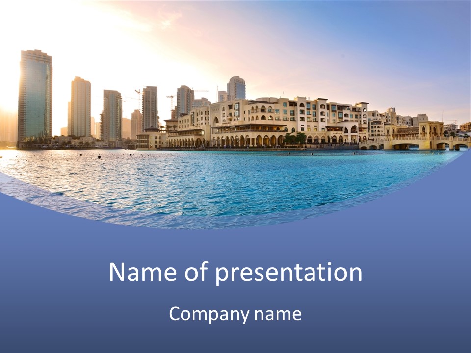 Architecture Arabic Outdoor PowerPoint Template