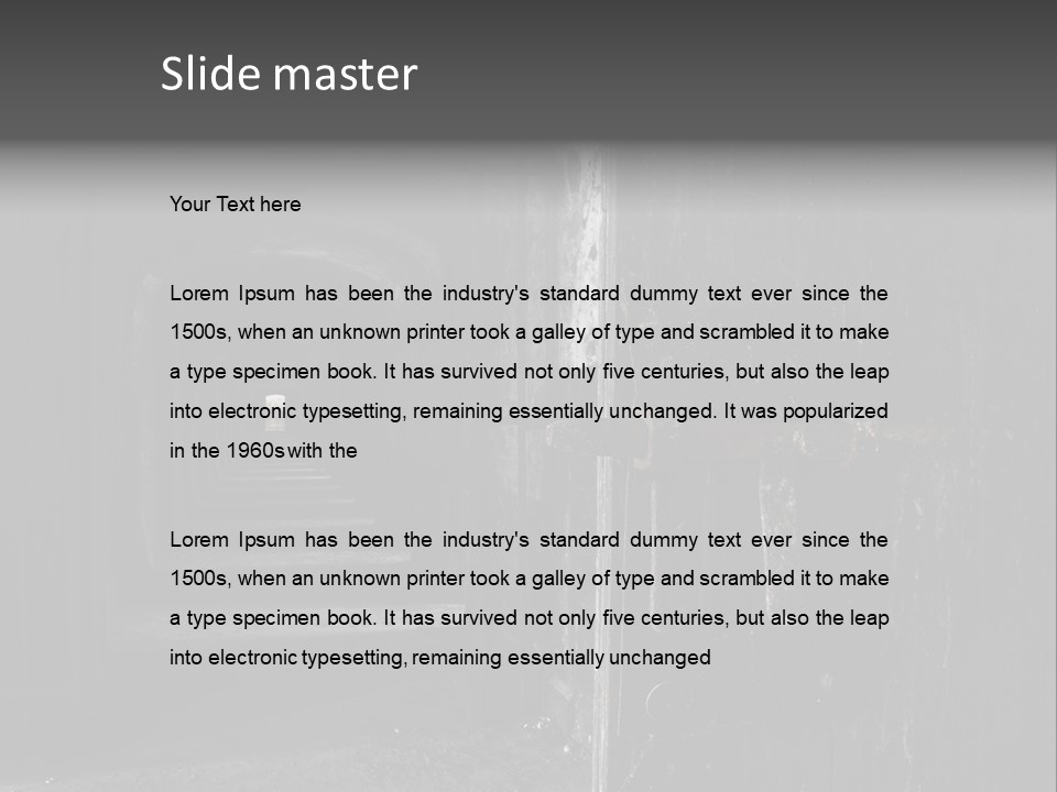 Haunted Monochromatic Darkness PowerPoint Template