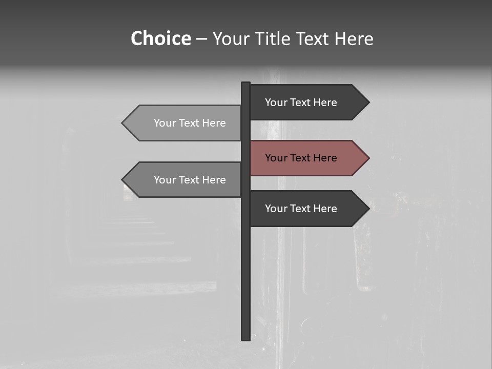 Haunted Monochromatic Darkness PowerPoint Template