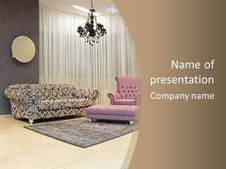 Pattern Home Sofa PowerPoint Template