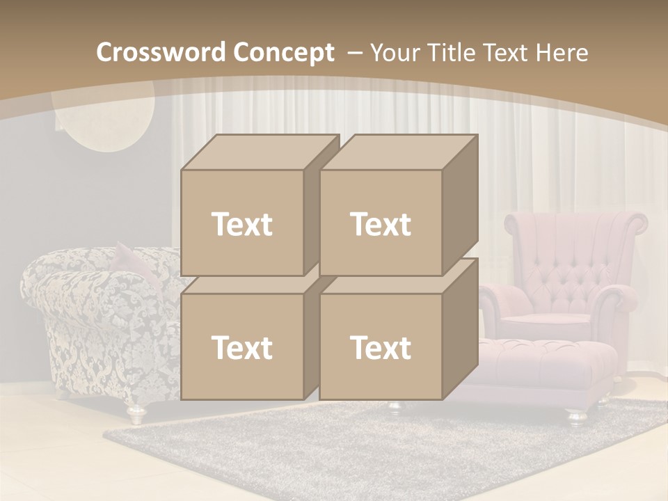 Pattern Home Sofa PowerPoint Template