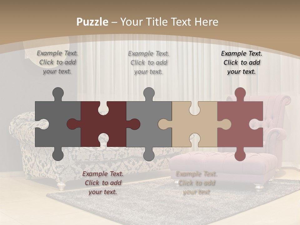 Pattern Home Sofa PowerPoint Template