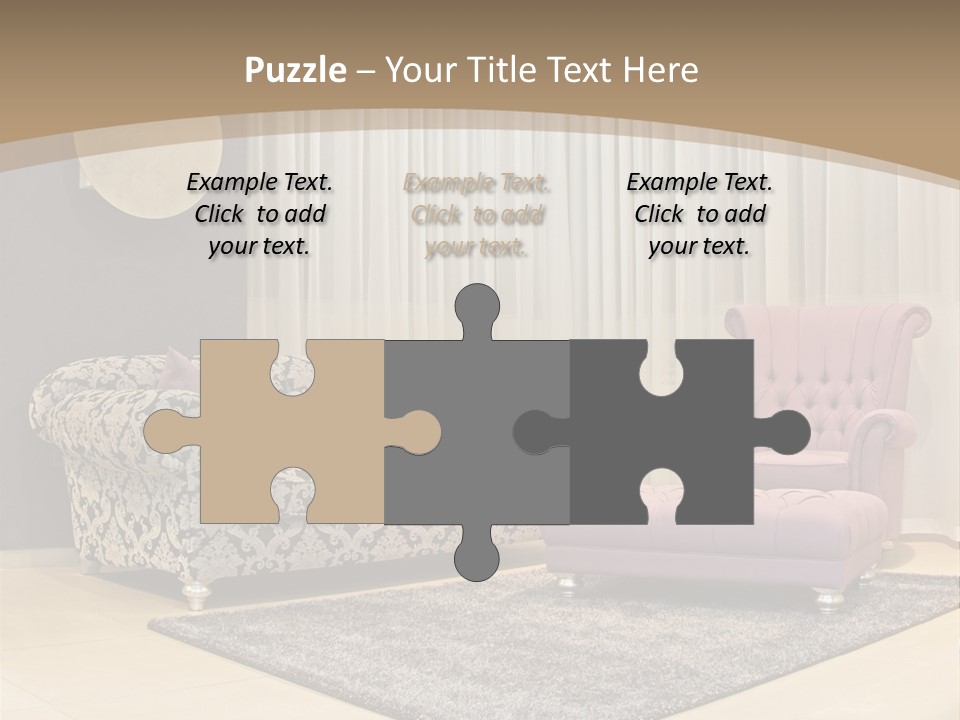 Pattern Home Sofa PowerPoint Template