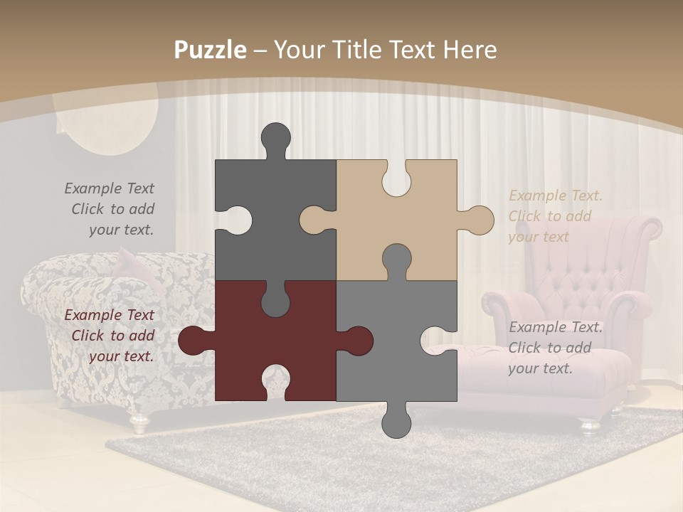 Pattern Home Sofa PowerPoint Template