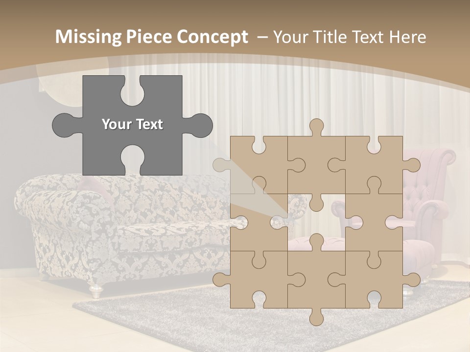 Pattern Home Sofa PowerPoint Template