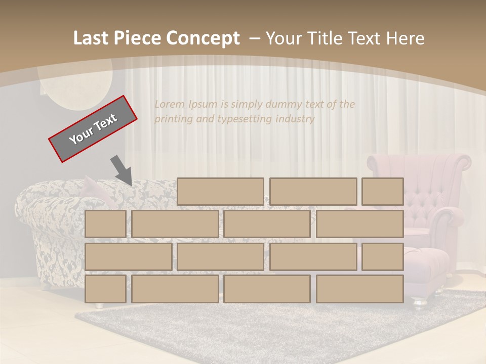 Pattern Home Sofa PowerPoint Template
