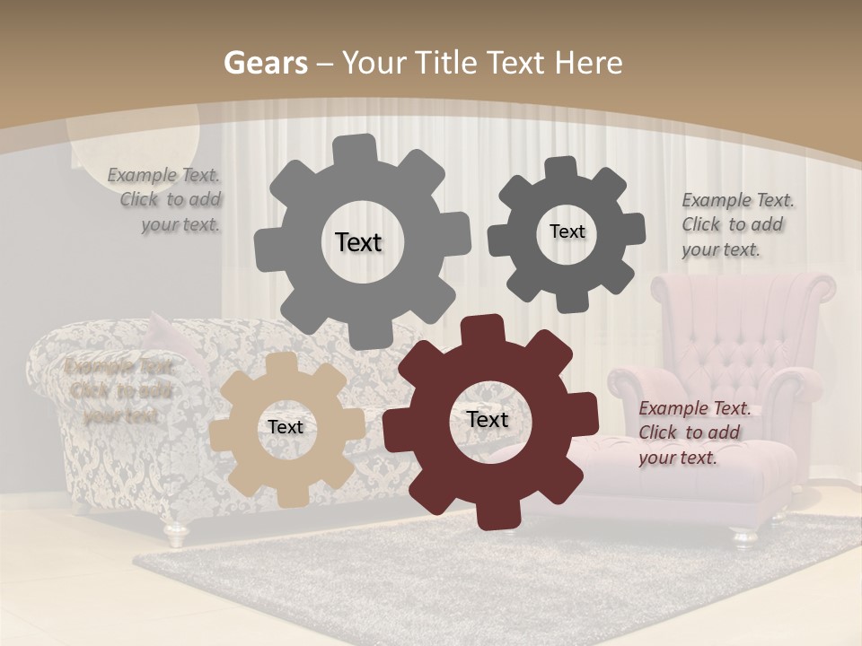 Pattern Home Sofa PowerPoint Template