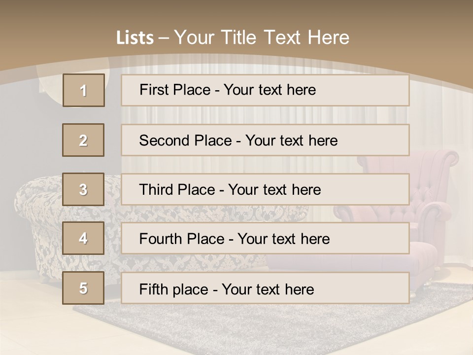 Pattern Home Sofa PowerPoint Template