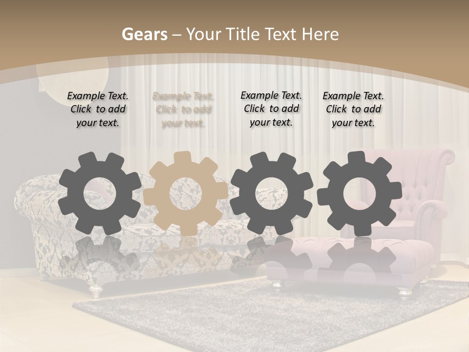 Pattern Home Sofa PowerPoint Template