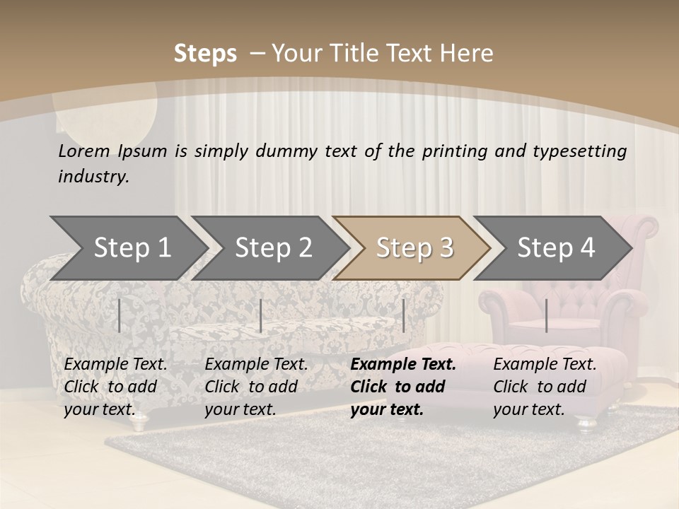 Pattern Home Sofa PowerPoint Template