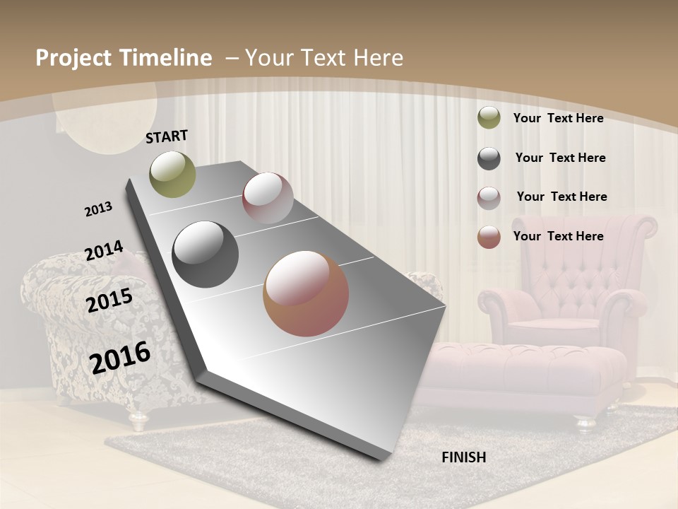 Pattern Home Sofa PowerPoint Template