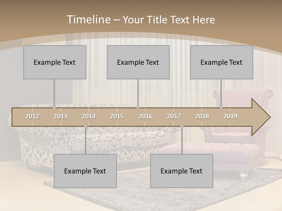 Pattern Home Sofa PowerPoint Template