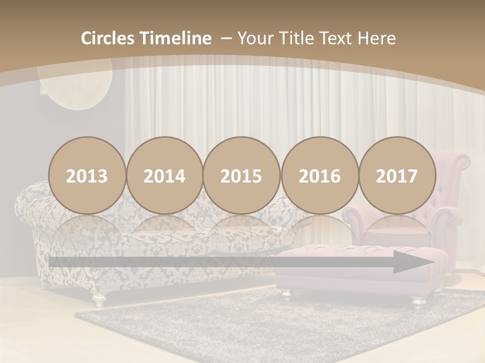 Pattern Home Sofa PowerPoint Template