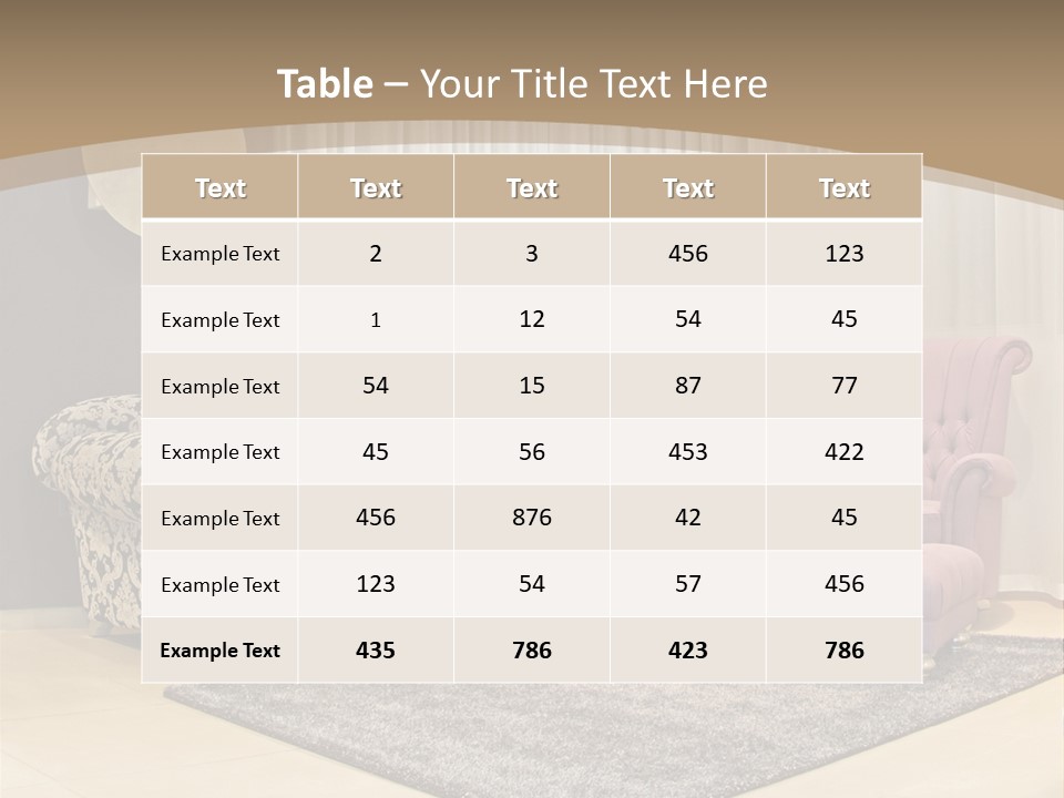 Pattern Home Sofa PowerPoint Template