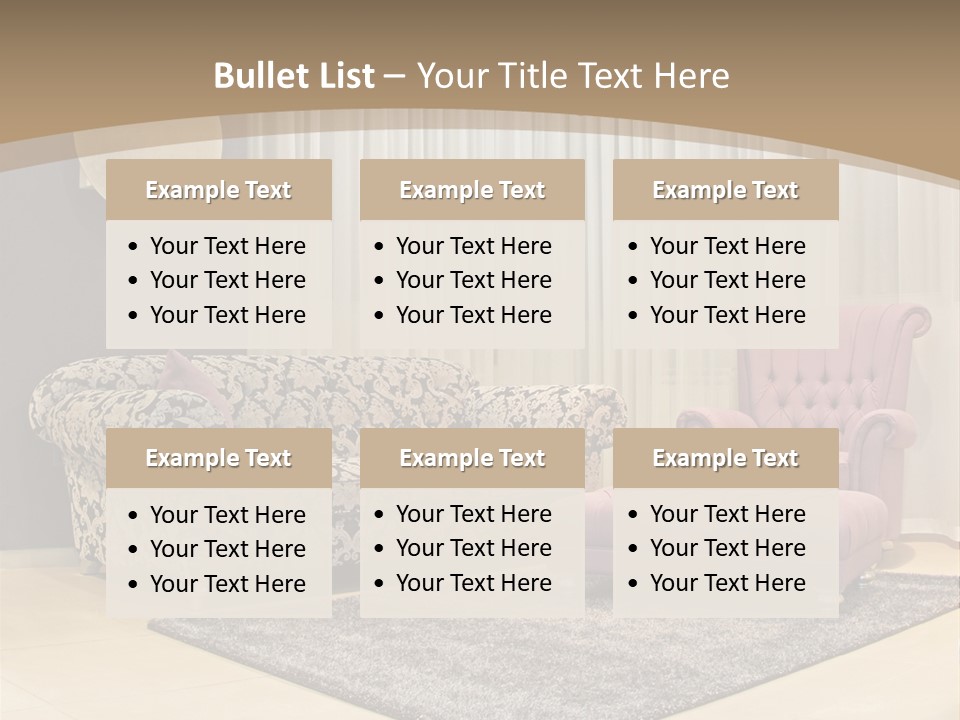 Pattern Home Sofa PowerPoint Template