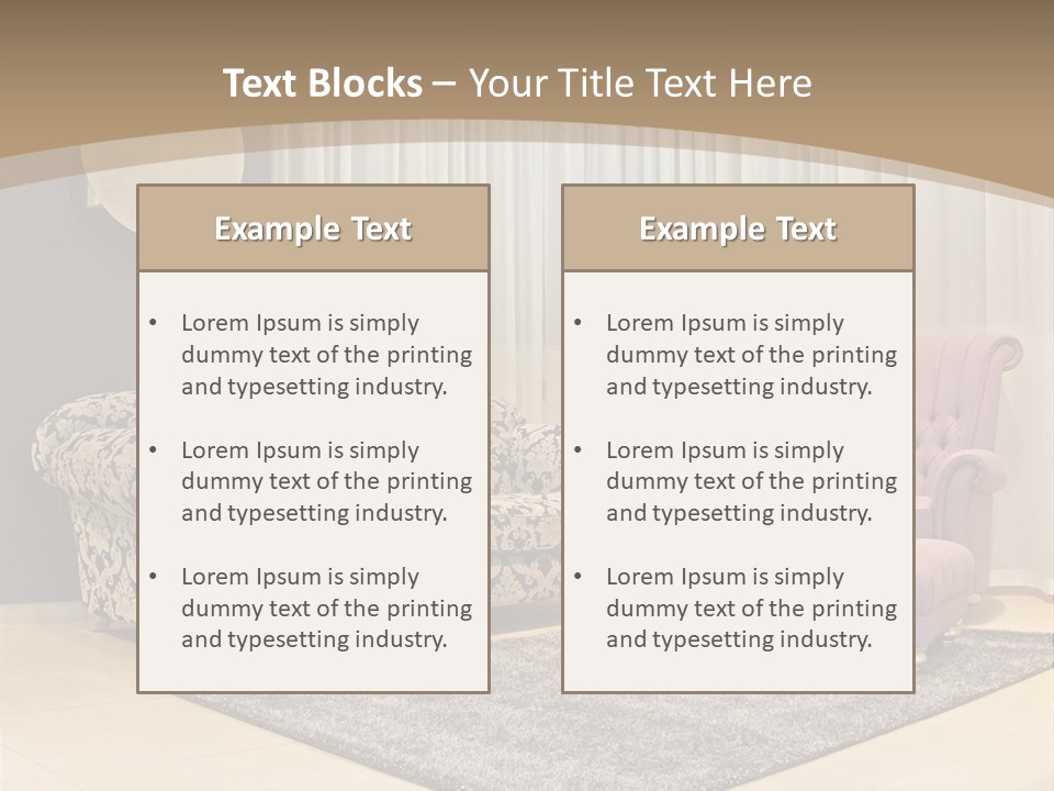 Pattern Home Sofa PowerPoint Template