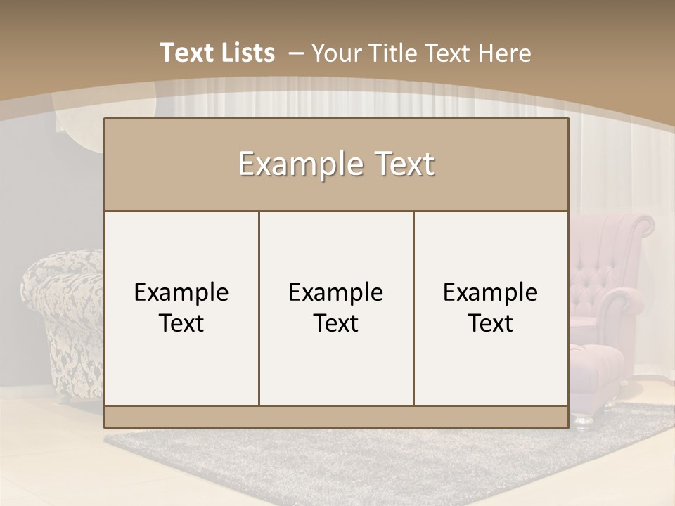 Pattern Home Sofa PowerPoint Template