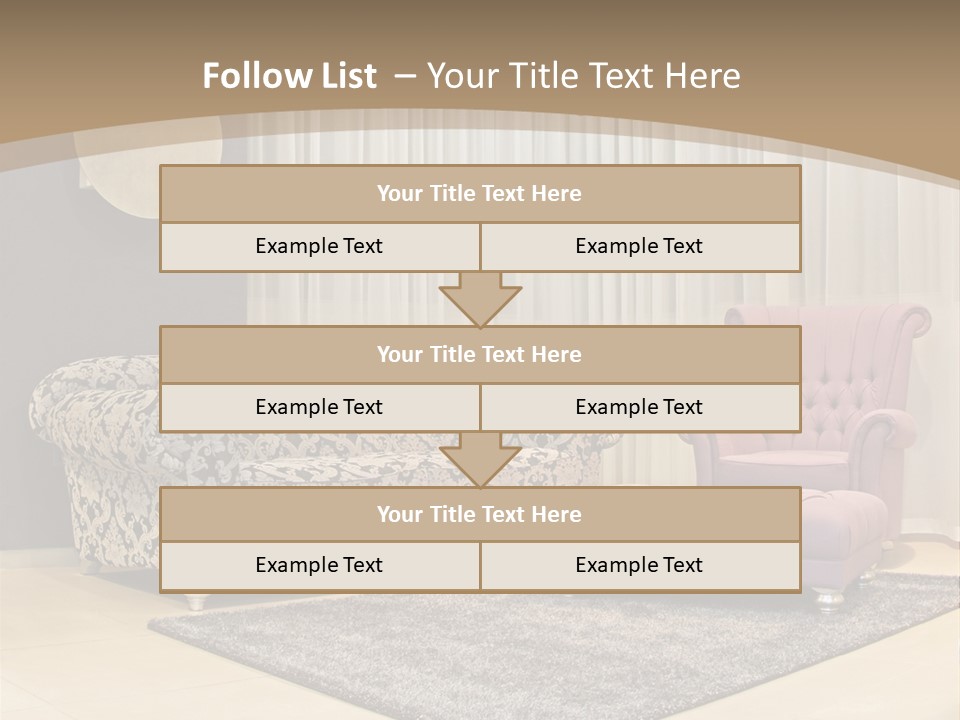 Pattern Home Sofa PowerPoint Template