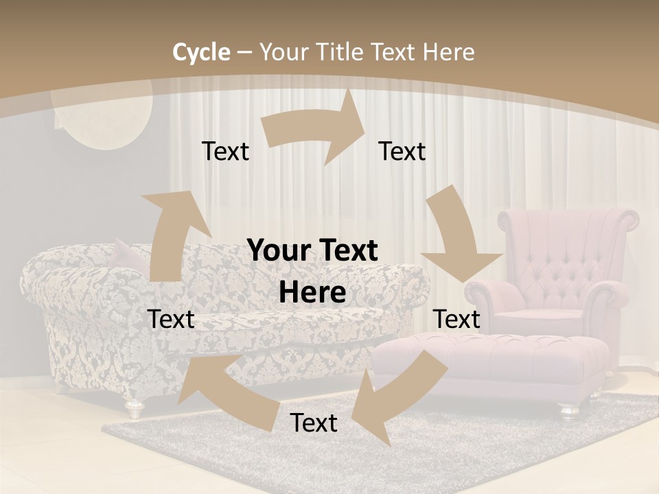 Pattern Home Sofa PowerPoint Template
