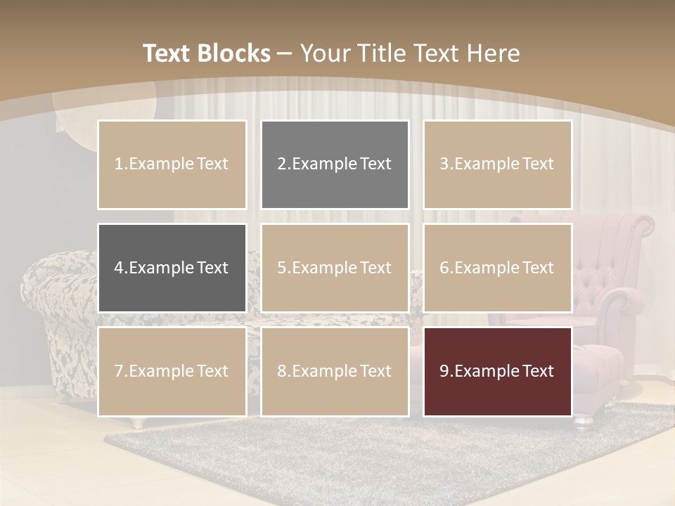 Pattern Home Sofa PowerPoint Template