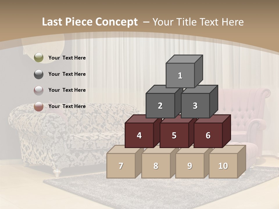 Pattern Home Sofa PowerPoint Template