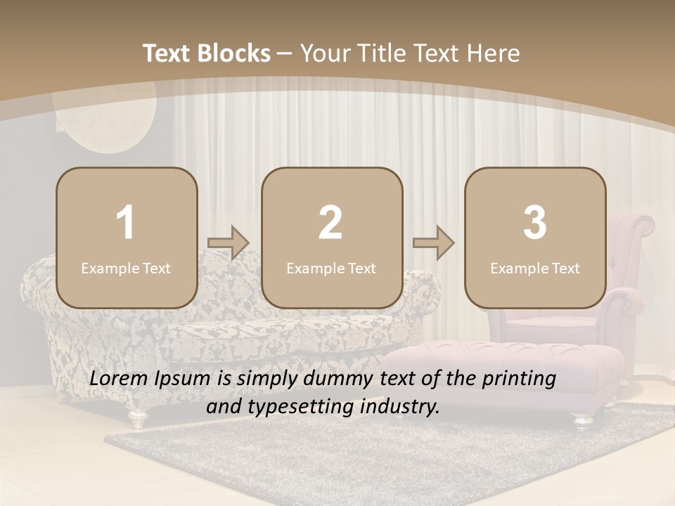 Pattern Home Sofa PowerPoint Template