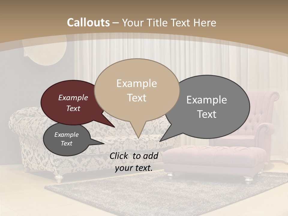 Pattern Home Sofa PowerPoint Template