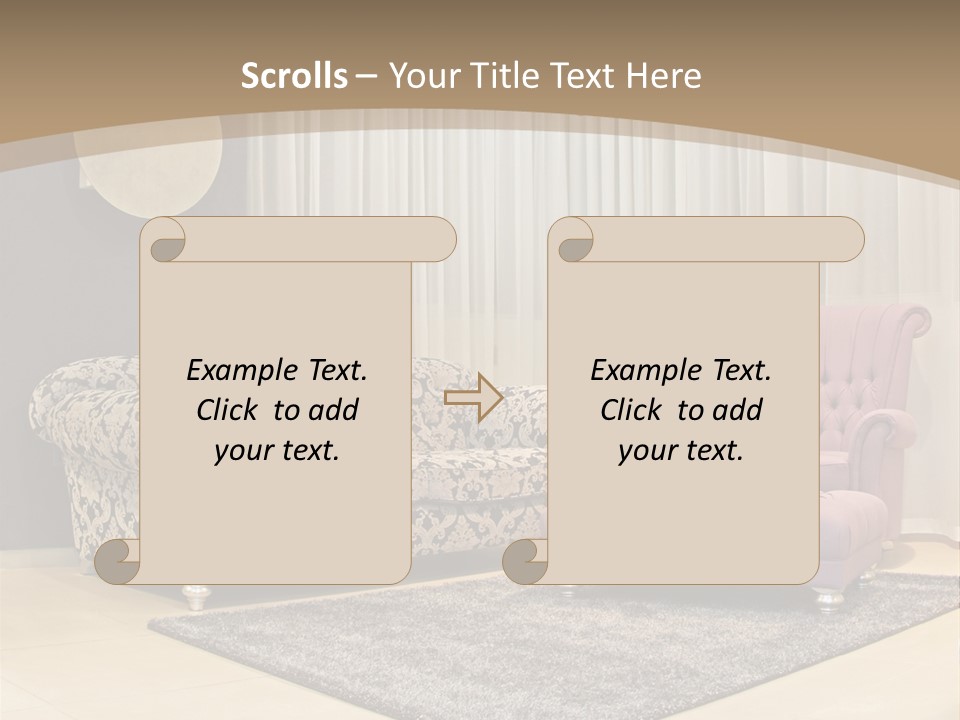 Pattern Home Sofa PowerPoint Template