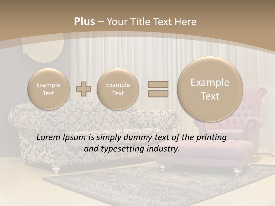 Pattern Home Sofa PowerPoint Template