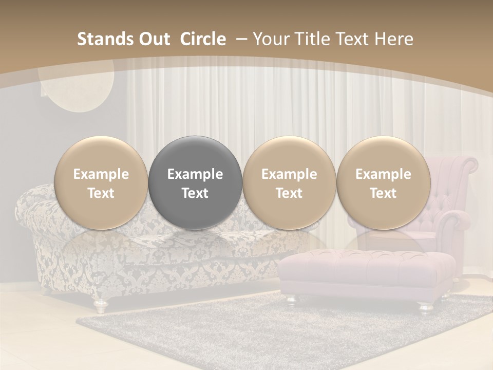 Pattern Home Sofa PowerPoint Template