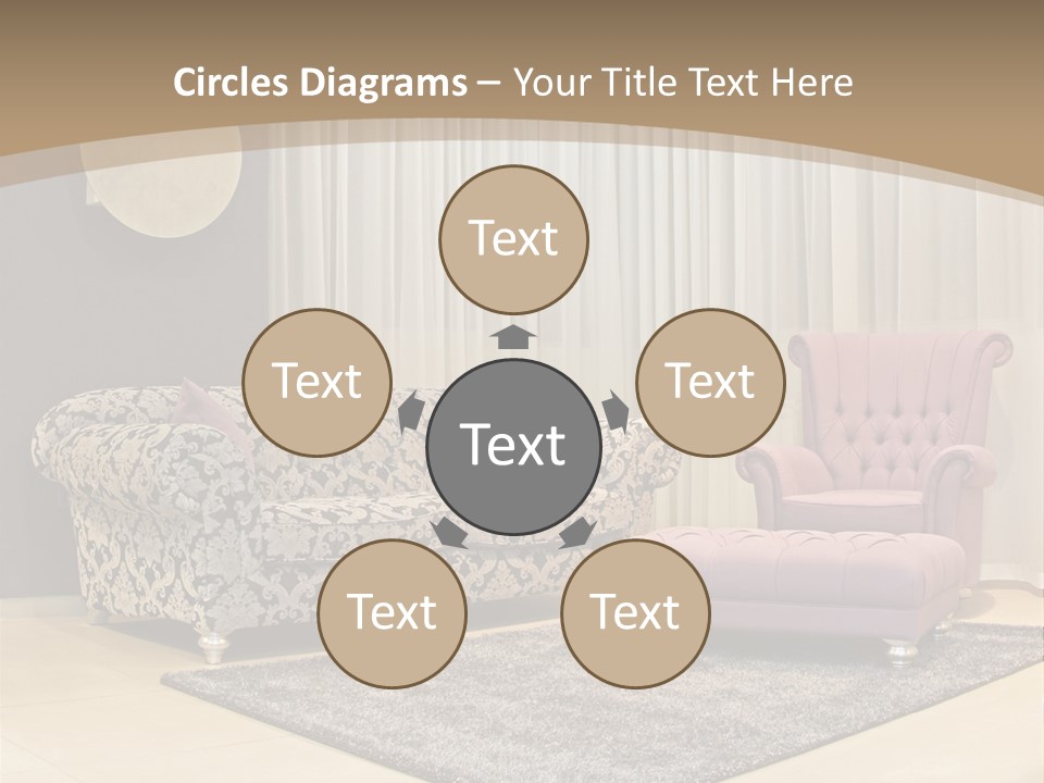 Pattern Home Sofa PowerPoint Template