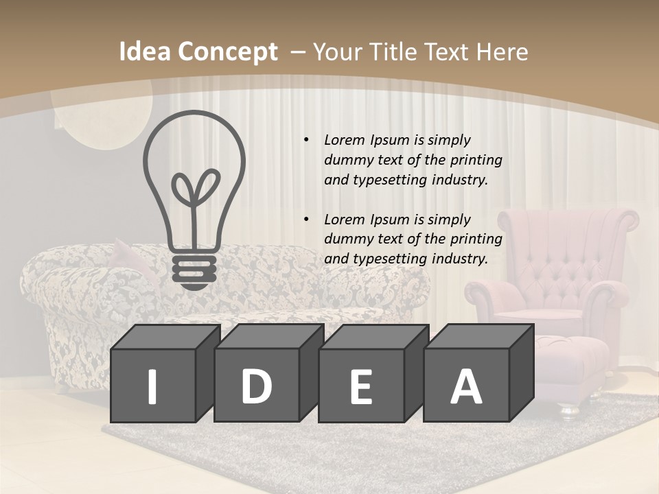 Pattern Home Sofa PowerPoint Template