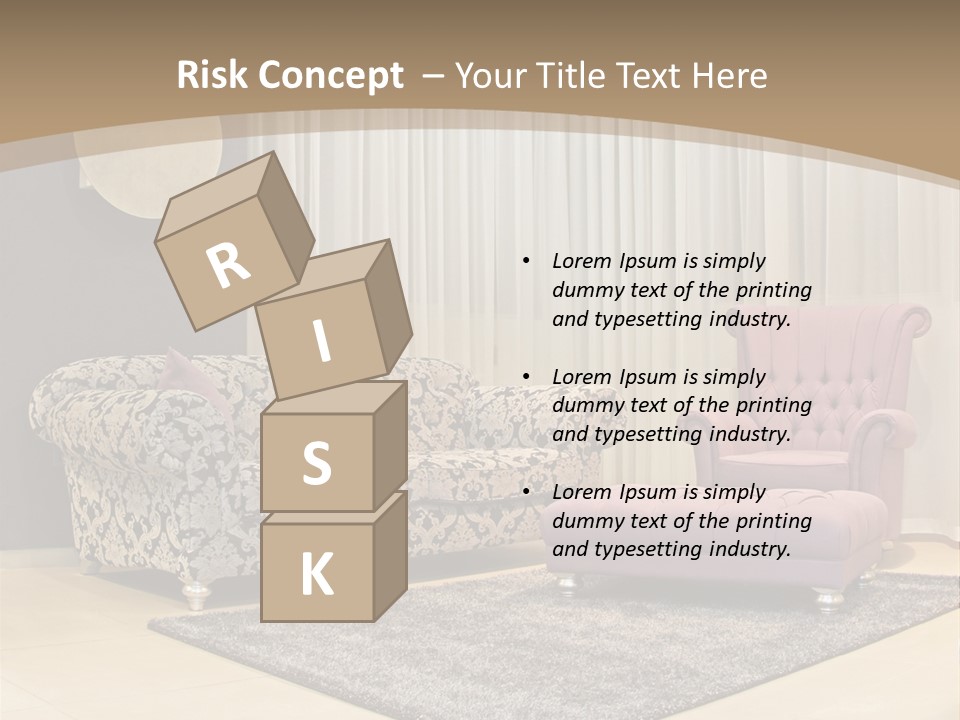 Pattern Home Sofa PowerPoint Template