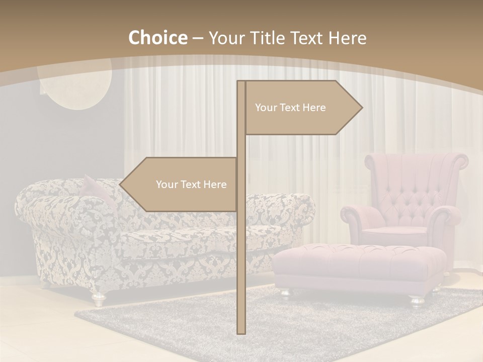 Pattern Home Sofa PowerPoint Template